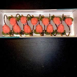 12 piece rose shower hooks